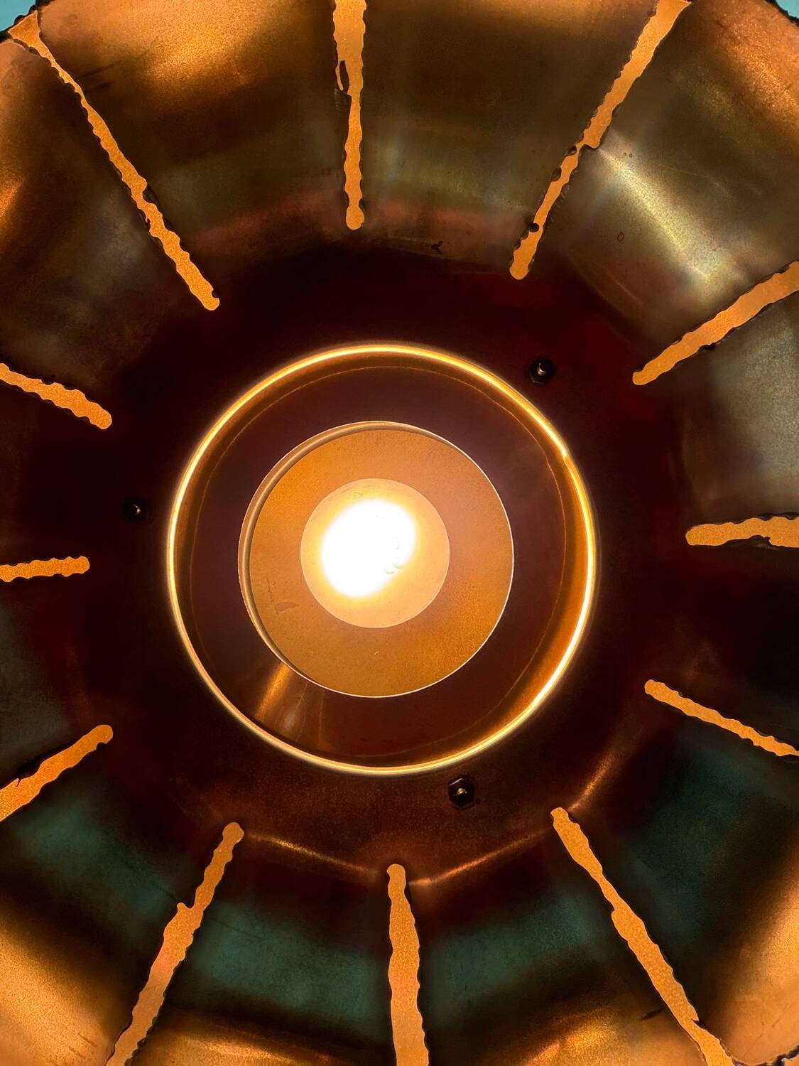 Mid Century Modern Brutalist Artichoke Pendent By Sven Åge Holm Sørens