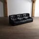 Kashima three seater sofa in black leather by Michel Ducaroy for Ligne Roset, 1970s
