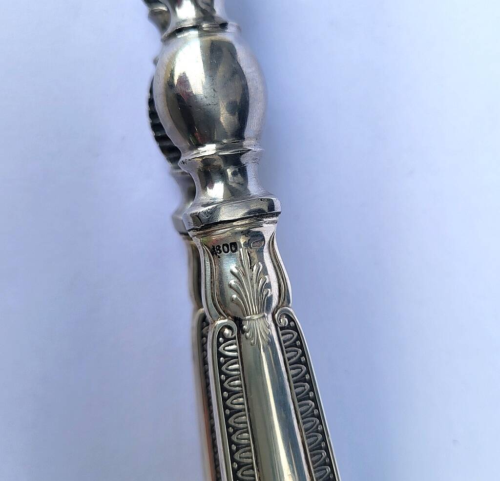 Lobster Cracker Scissors .800 Silver Handles 1930s