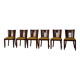 Ensemble de six chaises de salle à manger Art Déco, vers 1930.