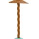 Lampadaire moderniste en rotin « Pallete »