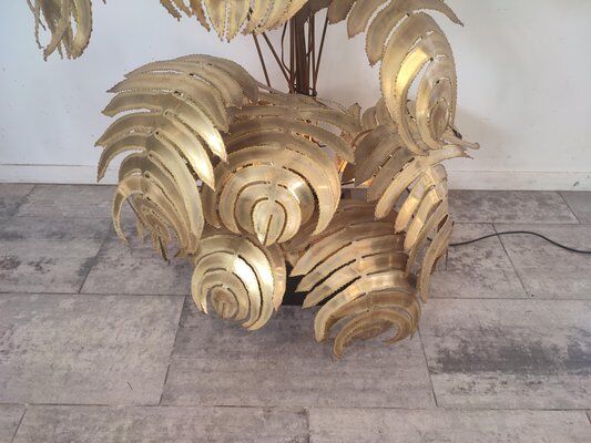Monstera floor lamp attributed to Maison Jansen, France, 1980s