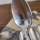 Set of 8 small silver spoons