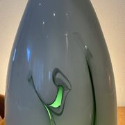 White and Green glass vase by Pomax Hom collection