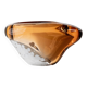 Vintage glass ashtray - Pavel Stejskal for Beranek Skrdlovice, Czech glass from the 1970s, orange with white spots.