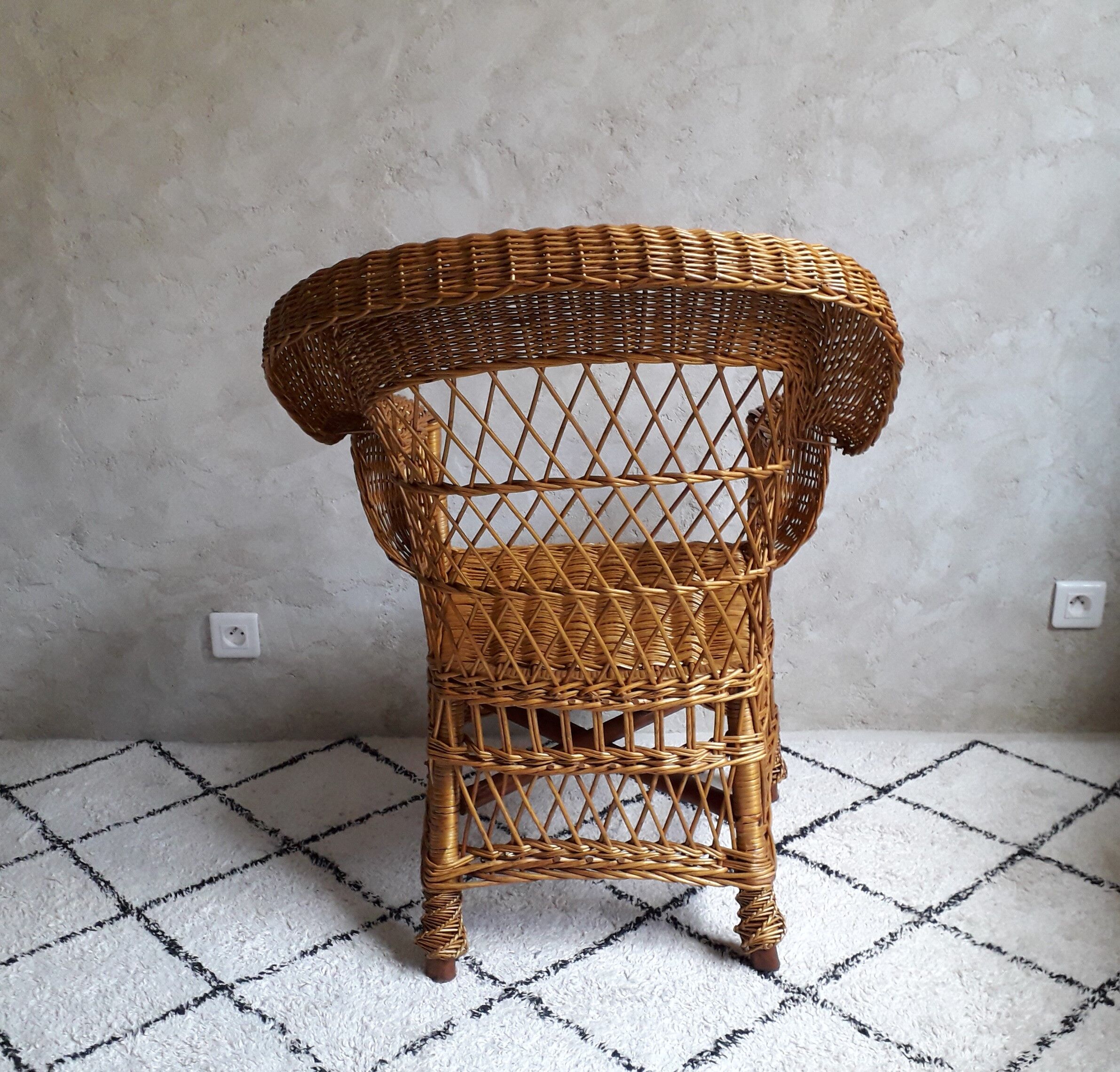 Rattan armchair