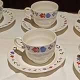 set of 6 Pagnossin ceramic tea cups and saucers from Treviso