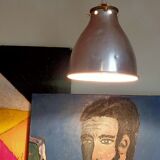 Suspension lampshade bell in vintage aluminum