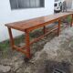 Old country farmhouse table of 3m50 for 12 people with rustic fir spacers