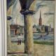 Swedish Oil on Panel “Stockholm Motif” by Emil Hellbom, Vintage & Framed 56×48cm