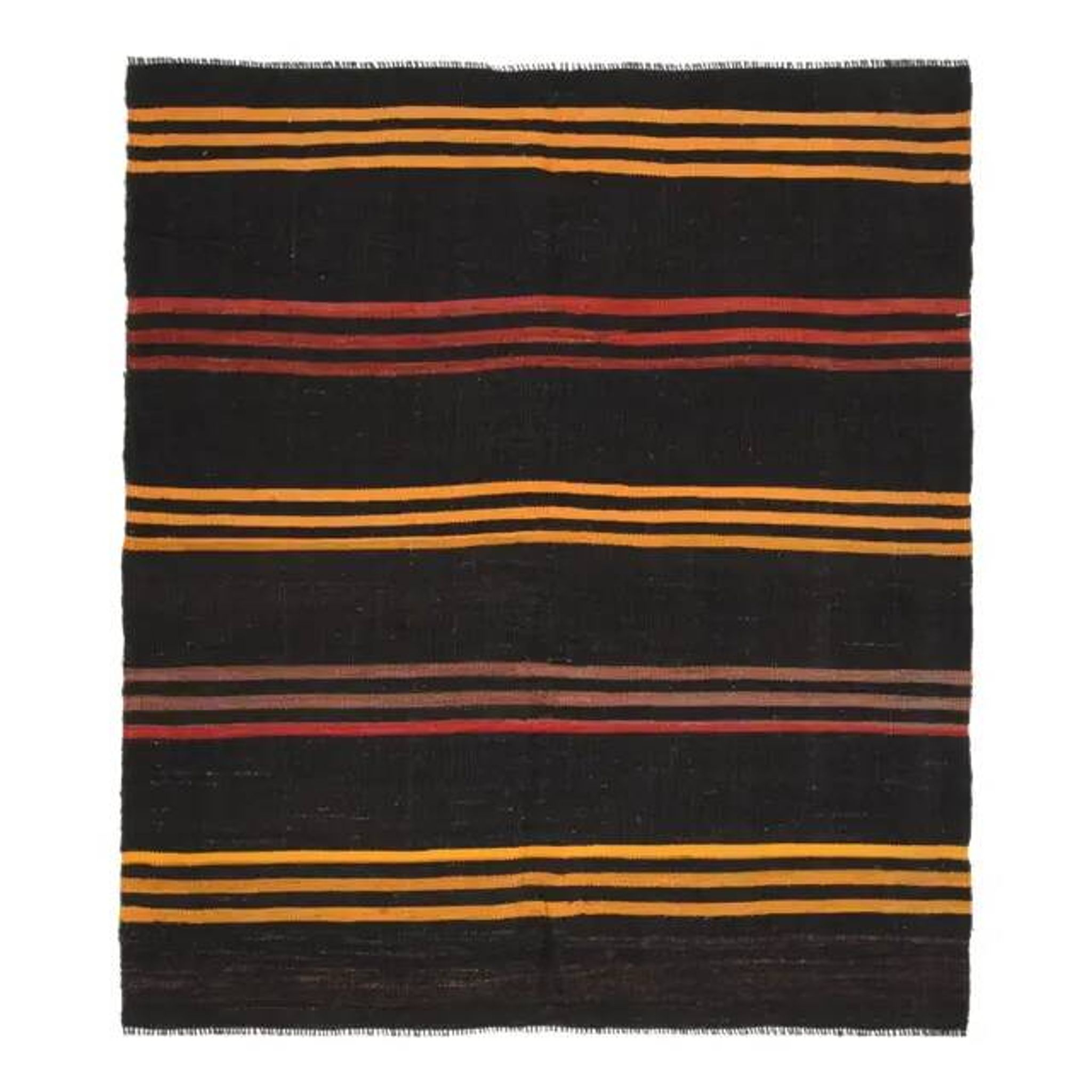 Vintage Turkish Oushak Handmade Wool Cotton Brown Area Rug 128x146