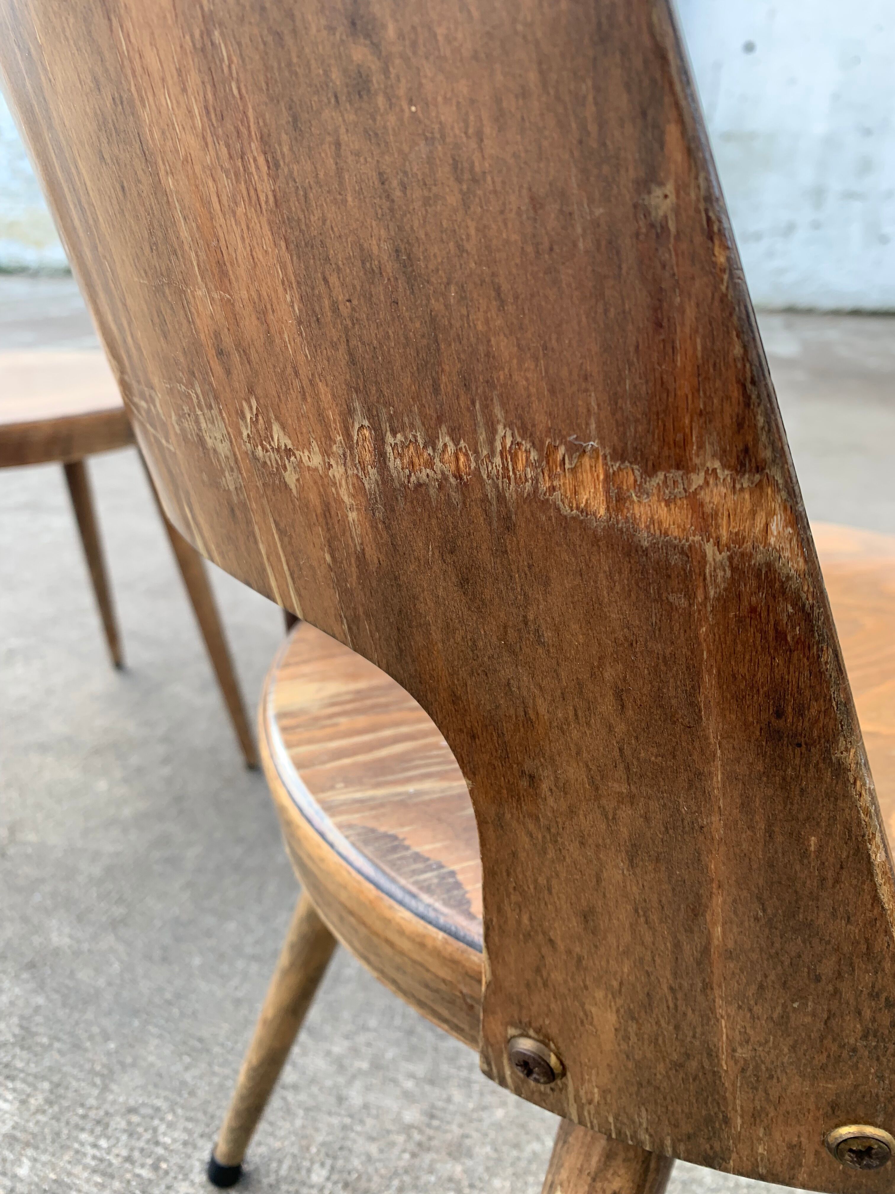 Ensemble de 4 chaises de bistrot baumann