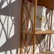 Vintage wall shelf in rattan and caning — 70s bohemian spirit