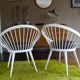 Pair of Scandinavian Design Chairs, 60s, Leather Wood