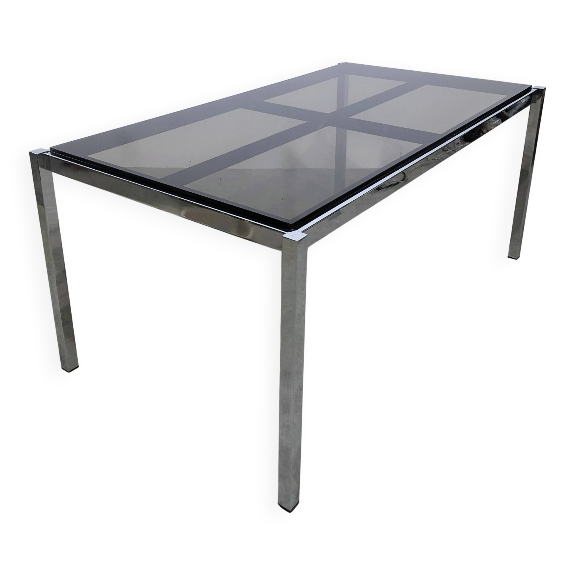 1970s glass dining table or desk