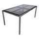 Table à manger ou bureau en verre années 70