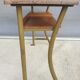 Console desk wood metal vintage curved metal base