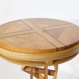 Solid wood side table Design Cherry wood DNA Helix Unique piece, 1980s