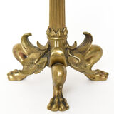 Pair of gilded bronze candlesticks decorated with lizards