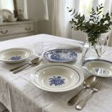 Pair of old hollow plates in earthenware