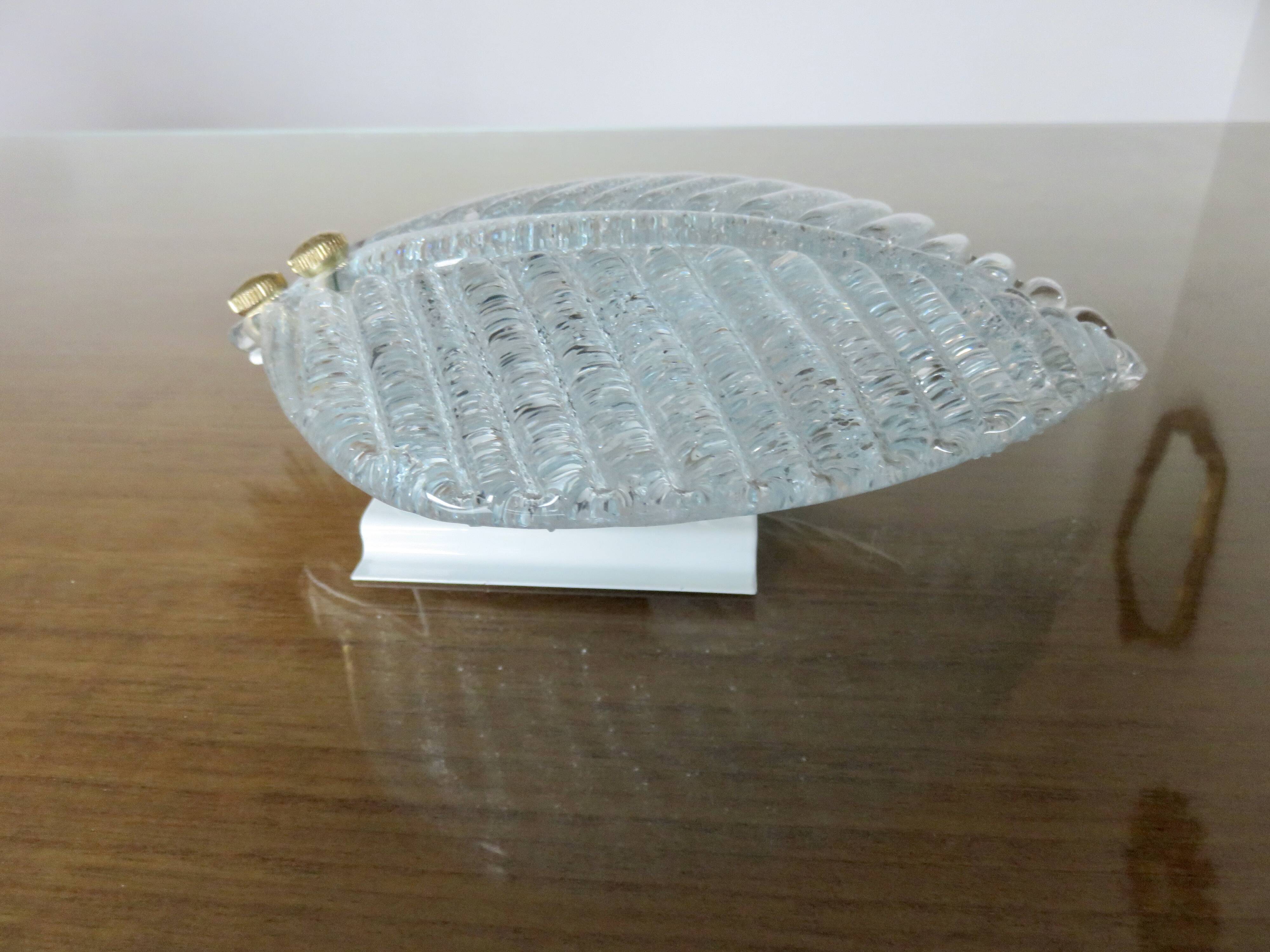 Barovier & Toso Murano glass leaf wall light