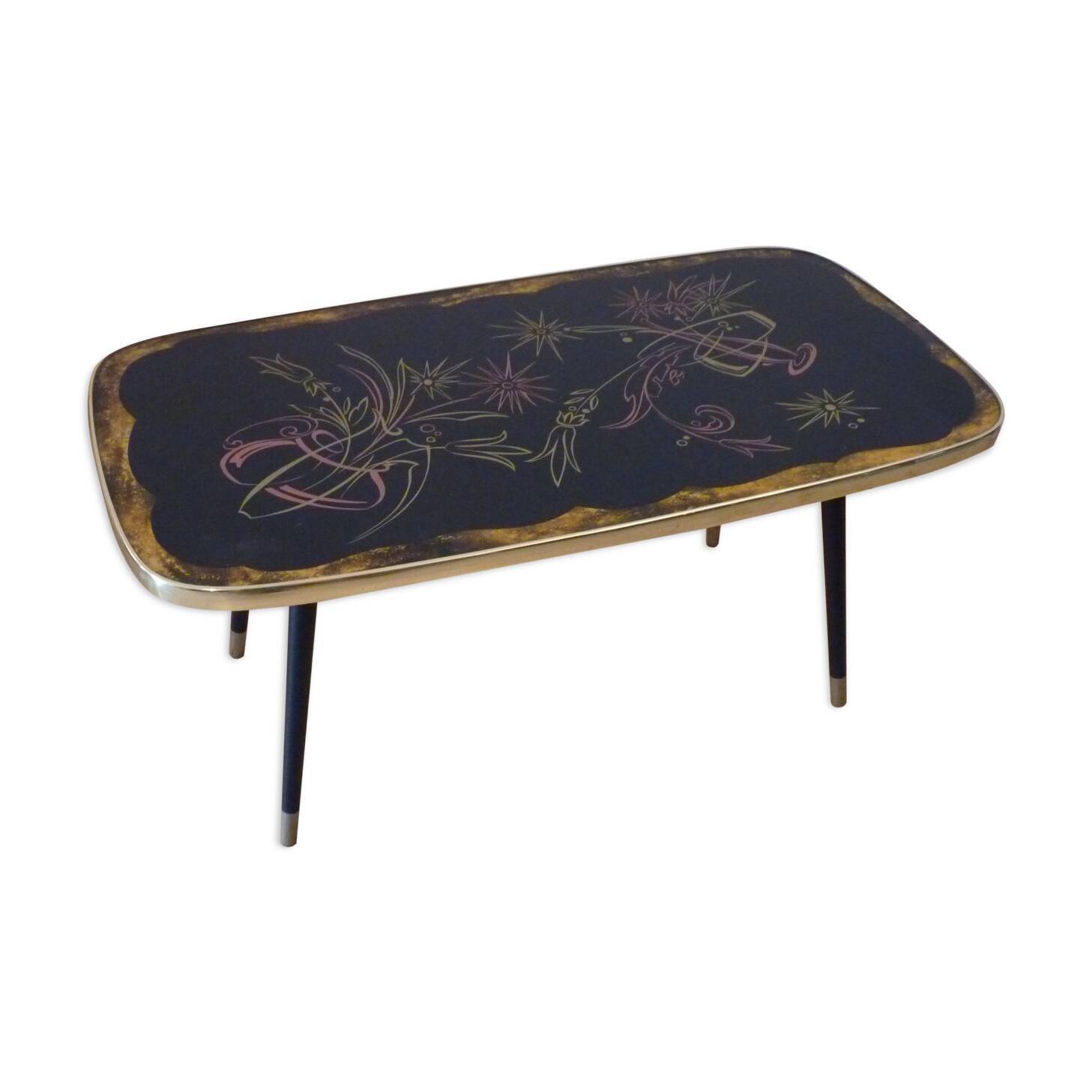 Coffee table decor flower years 60