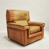 Pair of leather armchairs, 1970