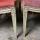 Suite de 8 chaises barrettes de style Louis XVI 1950