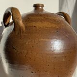 Large round stoneware jar