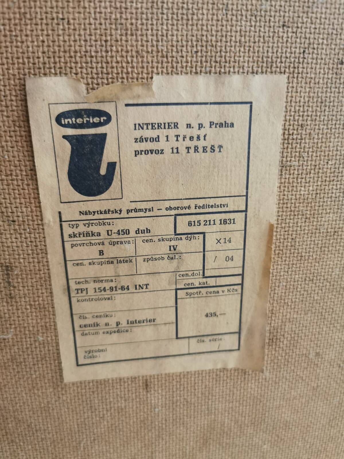 Sideboard by Jiri Jiroutek for Interier Praha, 1960s