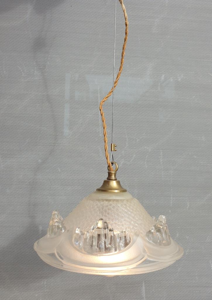 Pendant lamp glacier Ezan art deco 1930