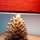 Old bronze pine cone lamp