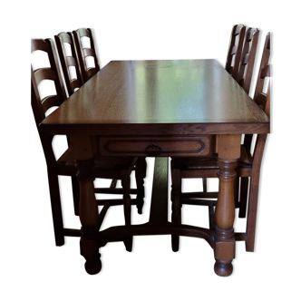 Dining table with 6 chairs