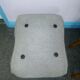 Mid-Century 1970s footrest in black and yellow fabric, vintage design from the Czech Republic.
