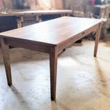 Rustic farmhouse table in solid oak with antique patina finish 200 x 90