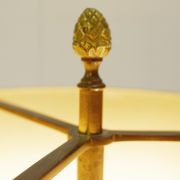 Lampe de bureau lotus en laiton de Maison Charles, 1960