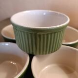 Set of 5 green ramekins Emile Henry