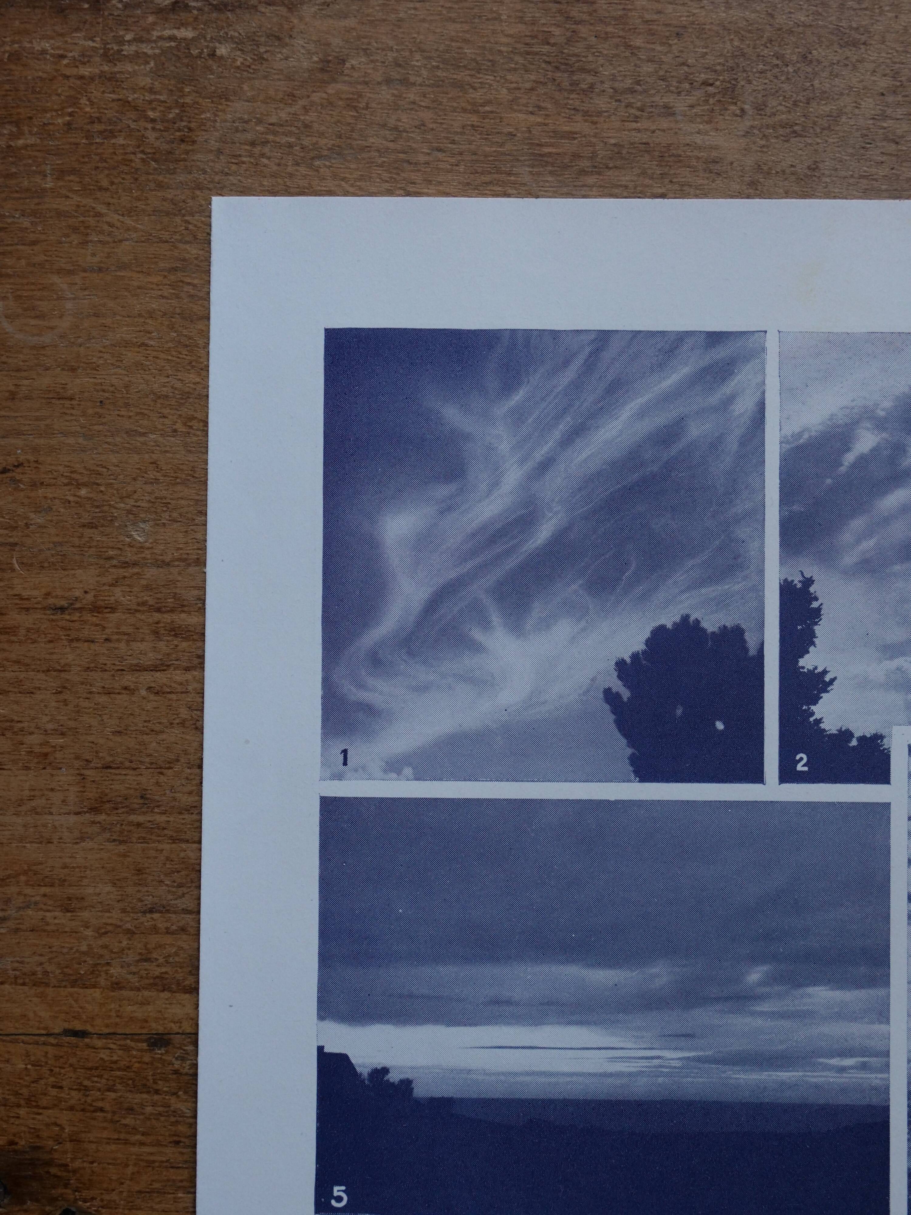 Original lithograph on clouds