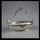 Silver-plated metal basket with Phenix silver hallmarks