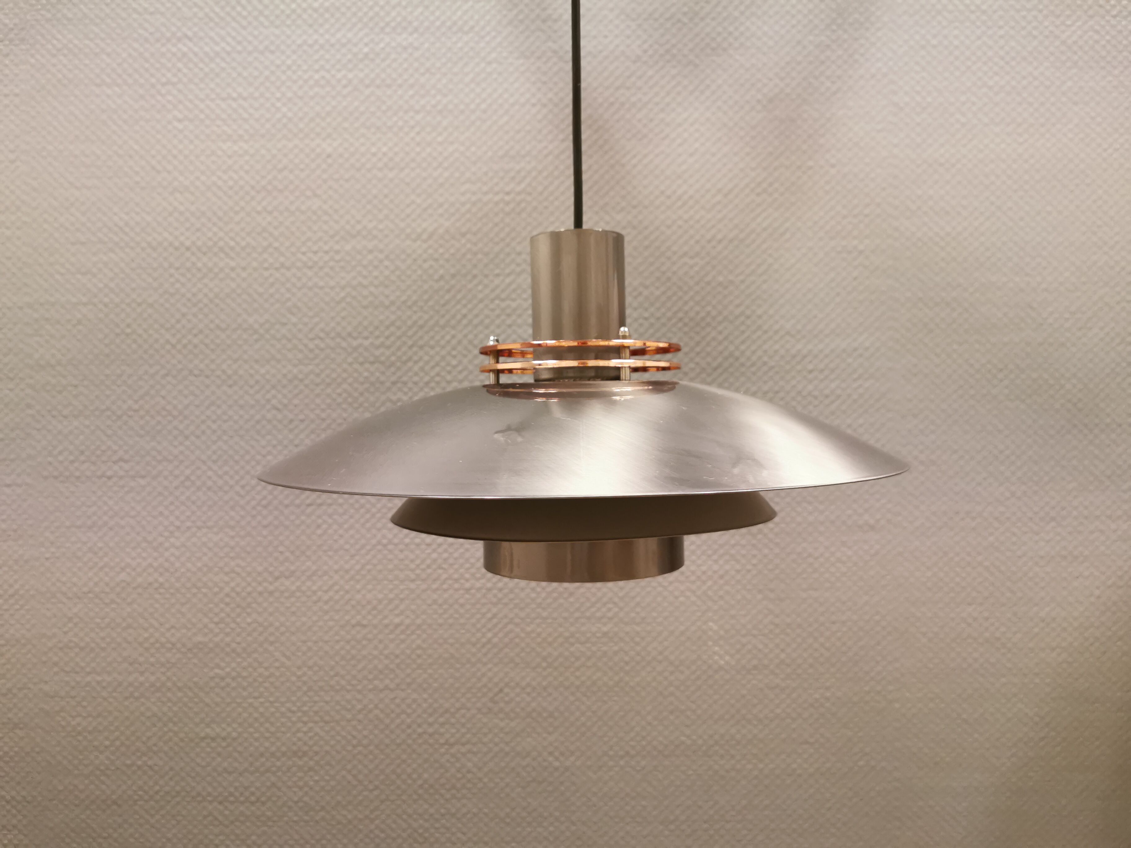 Hanging lamp, from the 80s, model LETO, produced by Top-Lamper Denmark