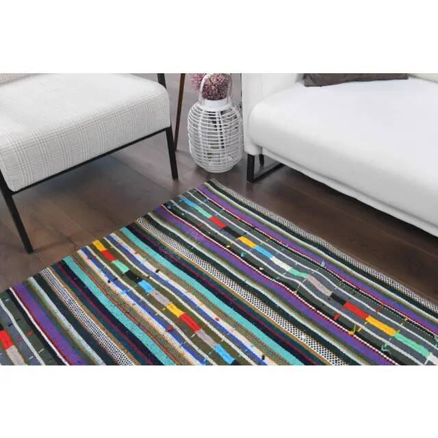 Vintage Turkish Oushak Handmade Wool Cotton White Kilim Area Rug 132x222
