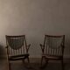 Ensemble de 2 chaises berçantes en teck danois modèle 182 Frank Reenskaug années 1950.