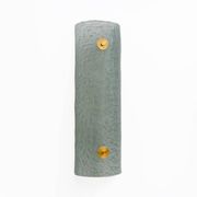 Pair of Modern Italian Murano Glass Green Water and Brass Wall Sconces