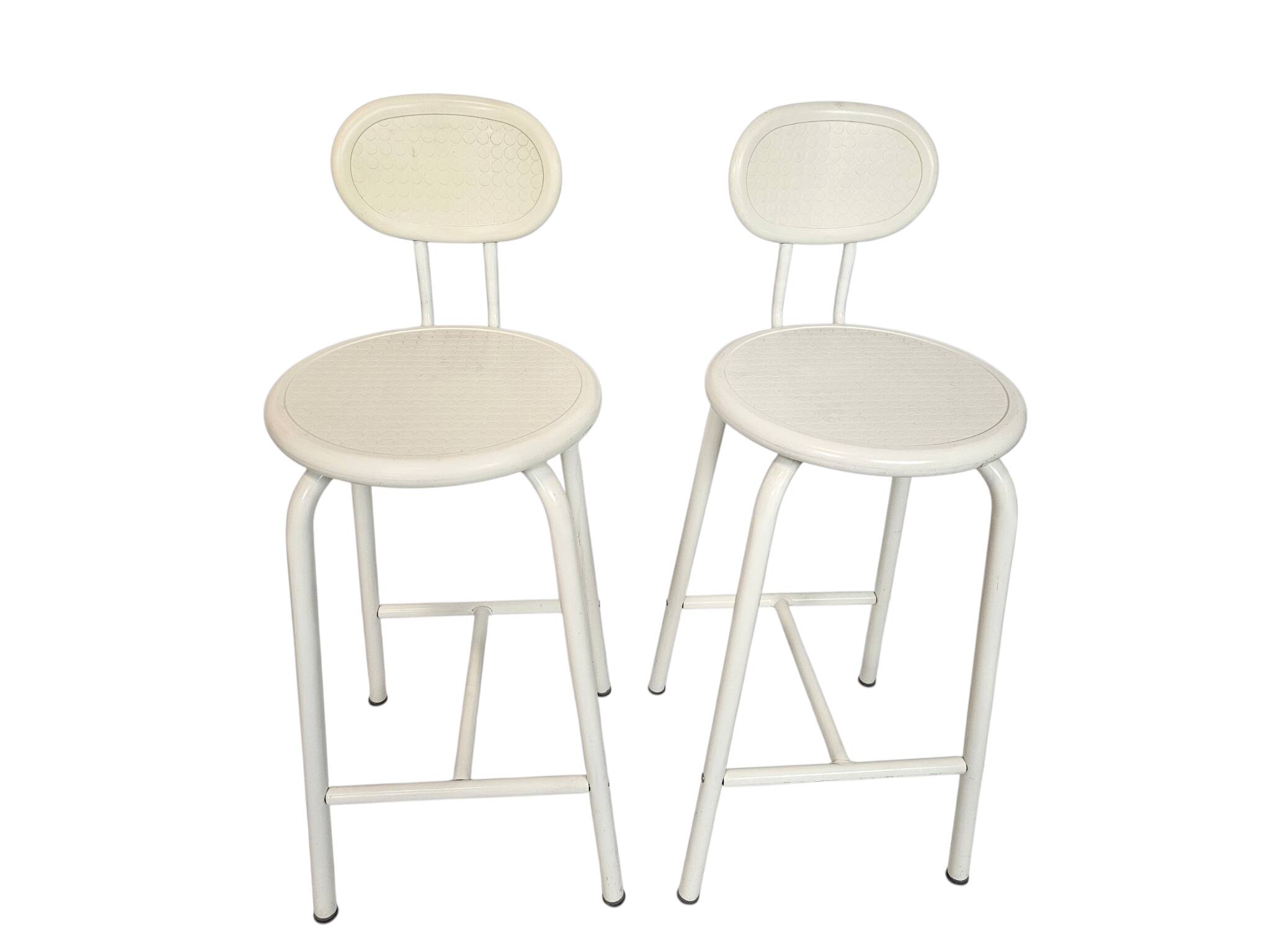 IKEA – metal – ABS plastic – 2 x bar stool – signed – Italy – 1980s