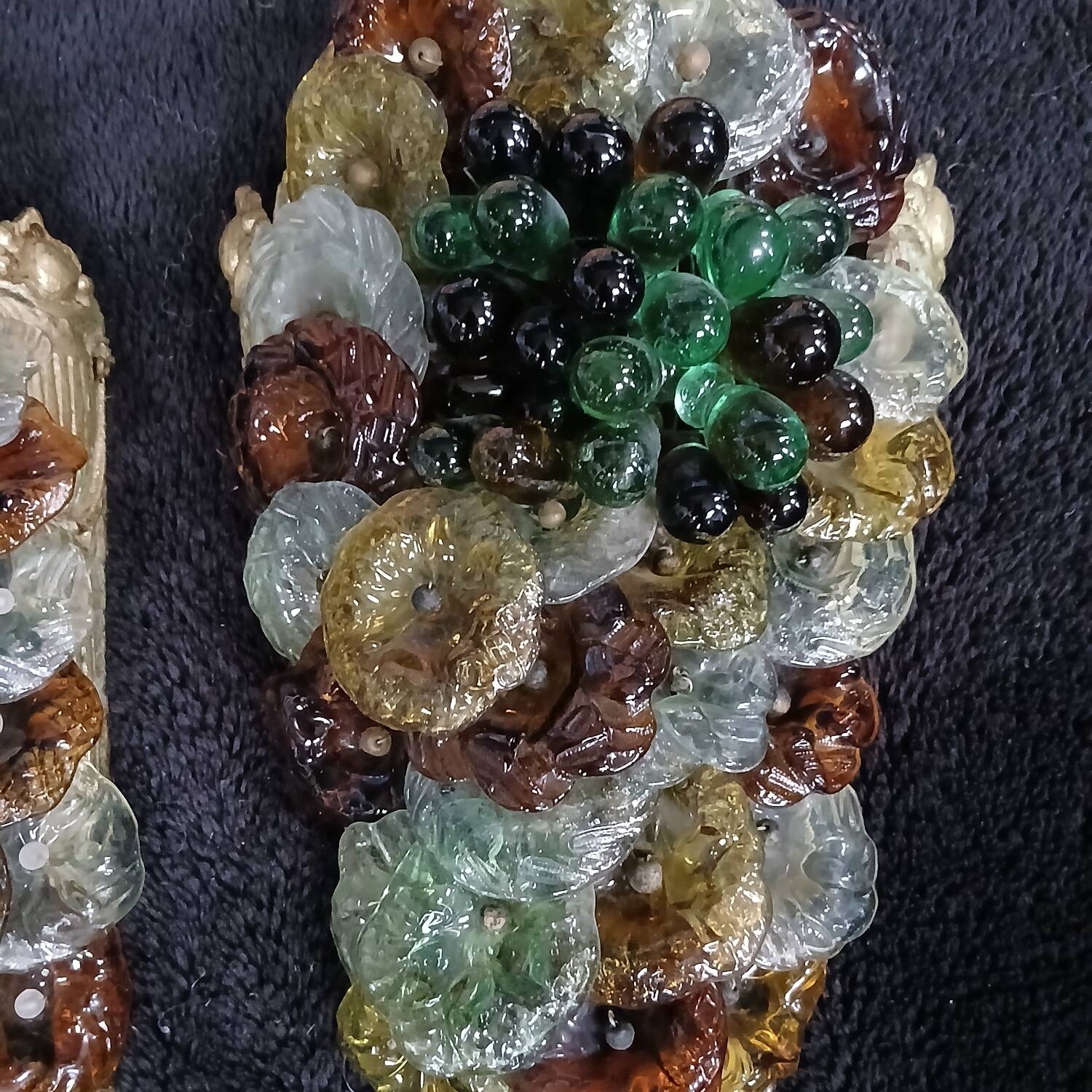 Appliques en bronze et verre de Murano