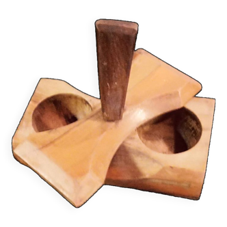 Wooden salt and pepper shakers