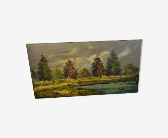 Toile huile mollin