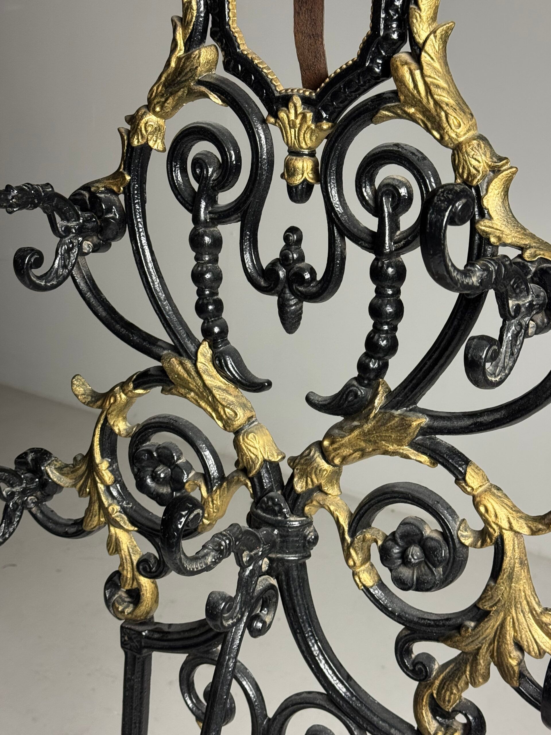 19th century cast iron coat rack