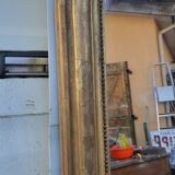 Mirror 19th , Wood and gilded stuk