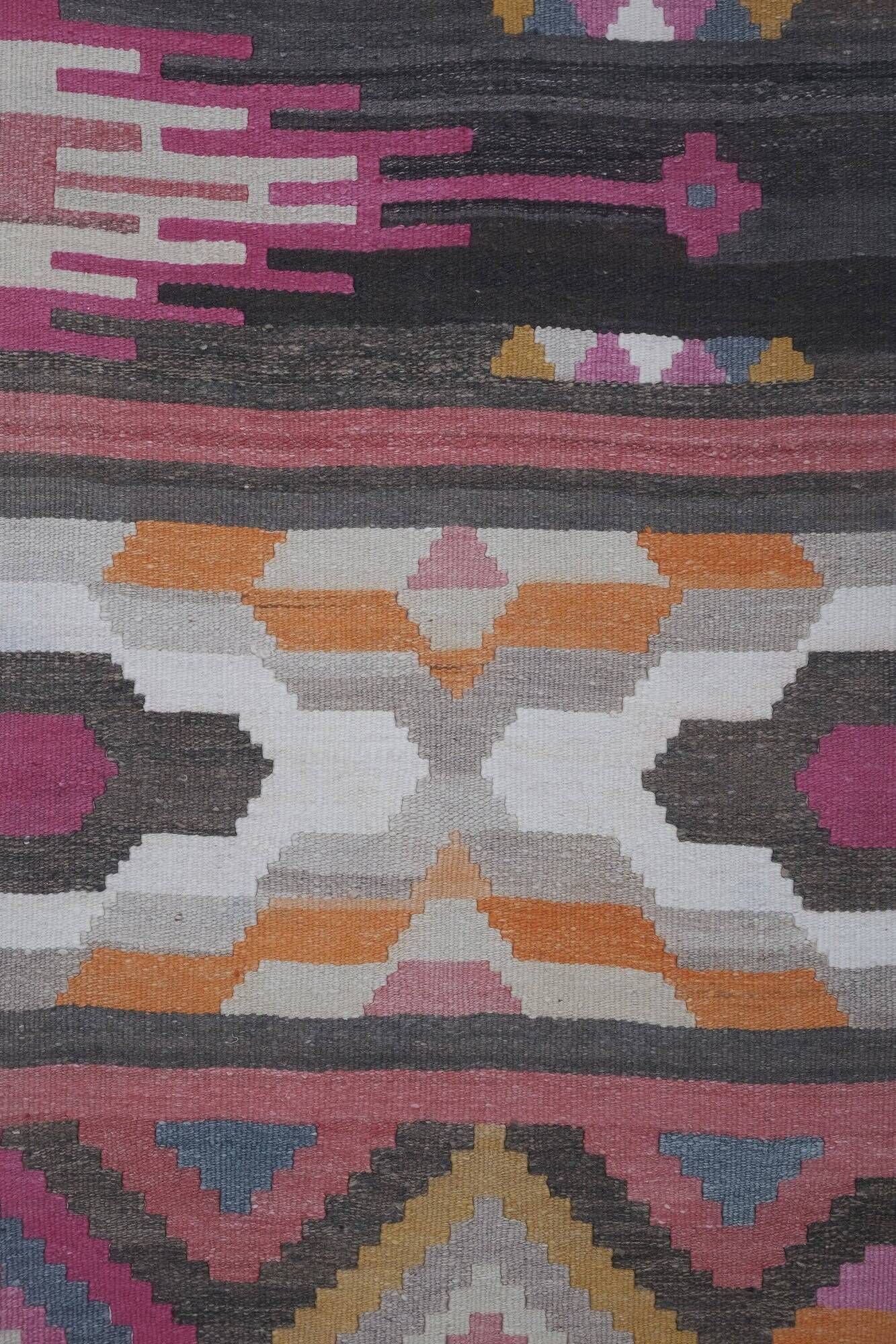 Vintage Turkish hallway rug 78x274 cm